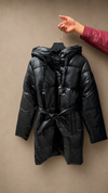 Chaqueta ecocuero larga
