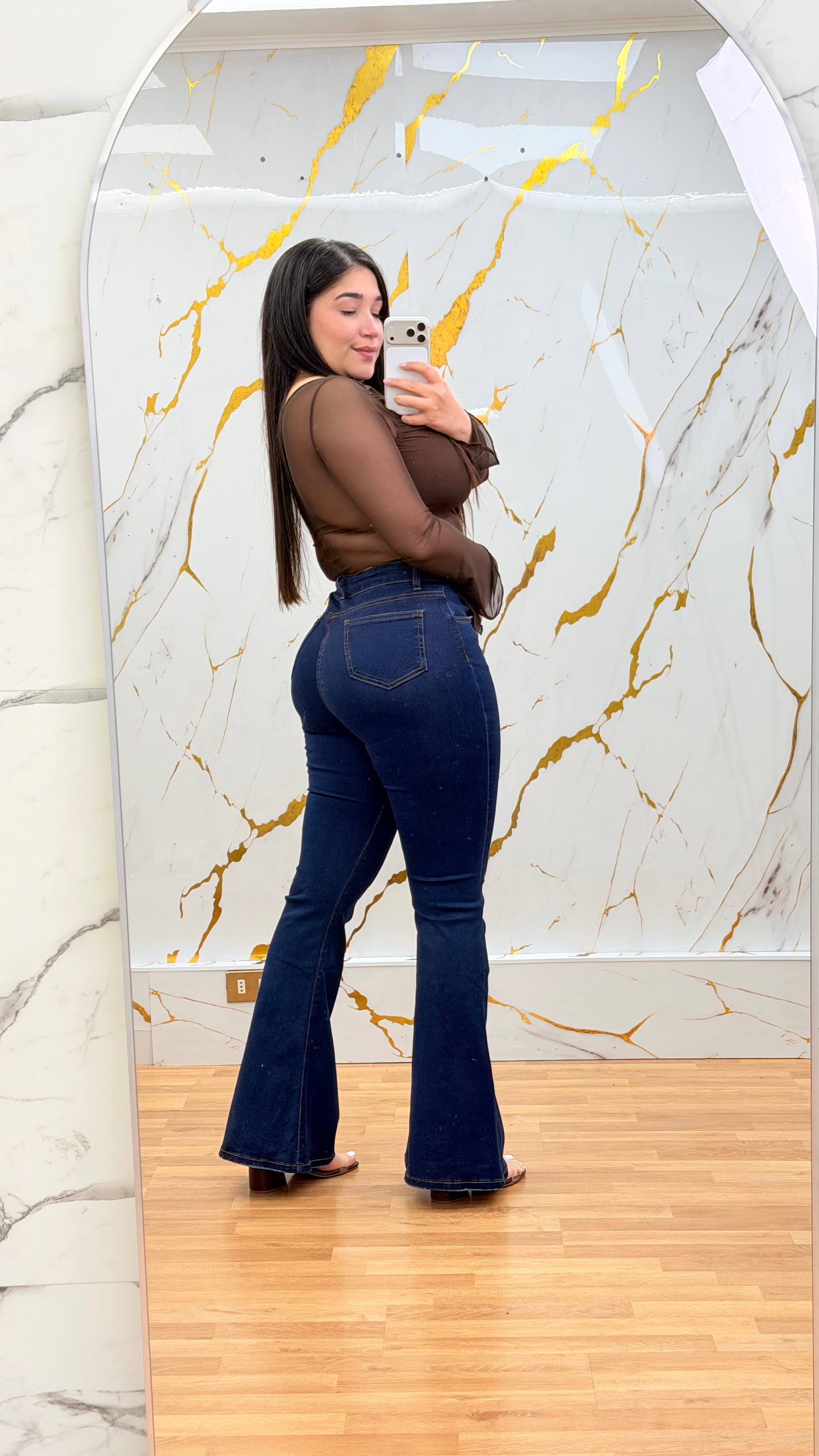 JEANS FLARE AZUL