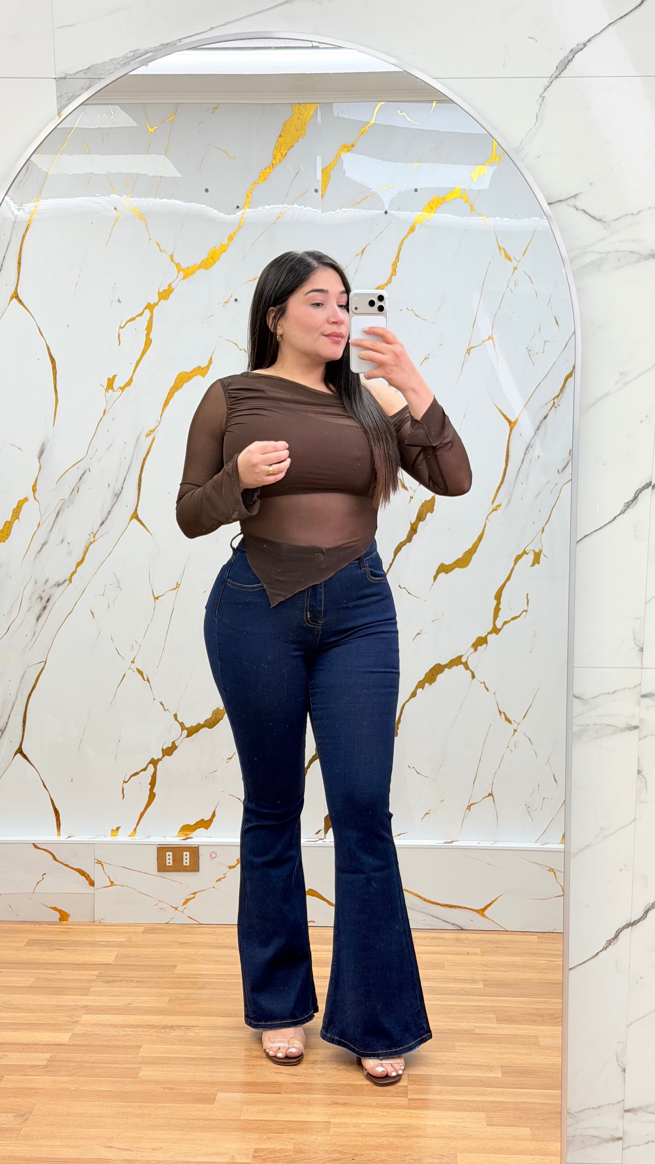 JEANS FLARE AZUL